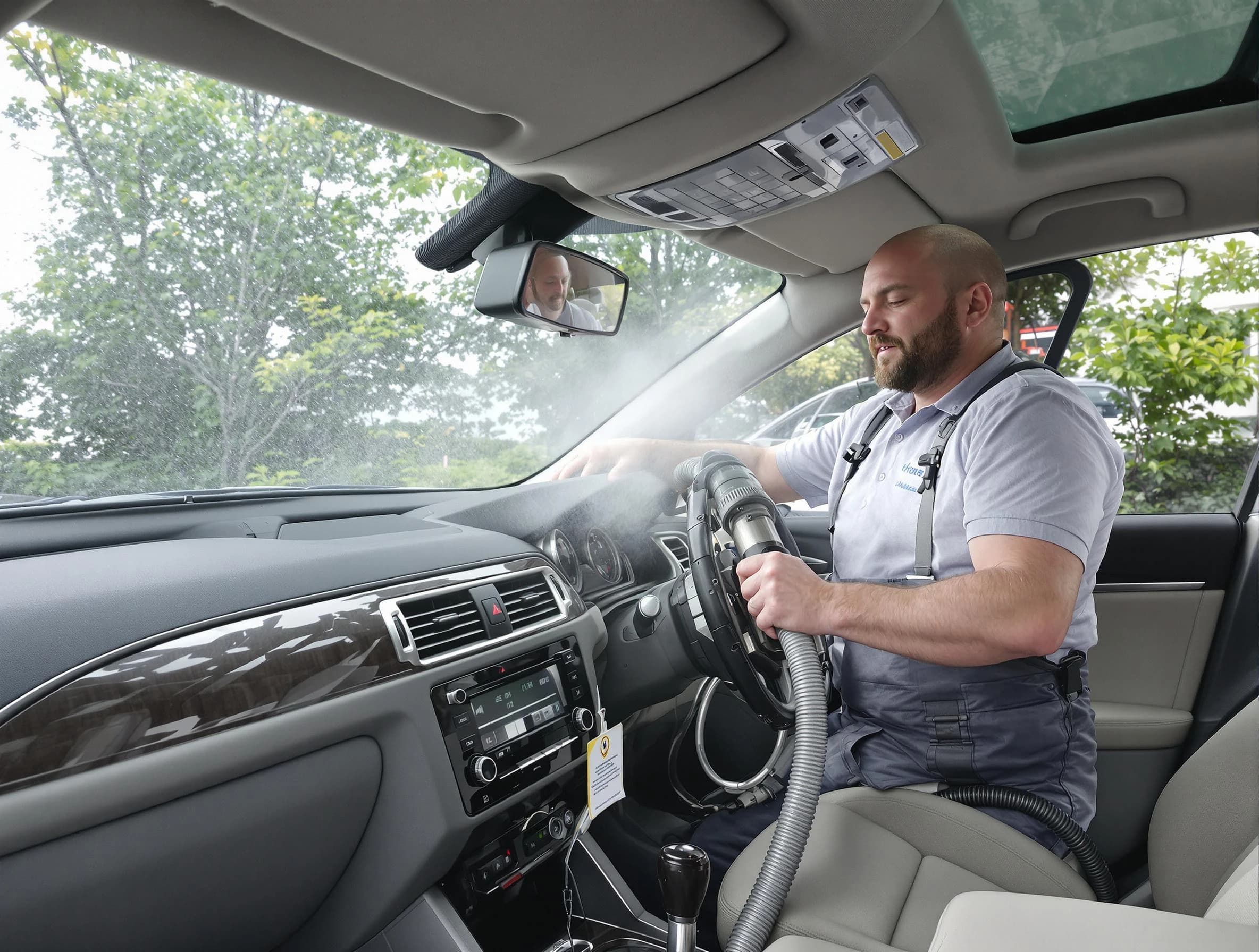 White Bluff Air Duct Cleaning specialist performing professional car duct cleaning in White Bluff