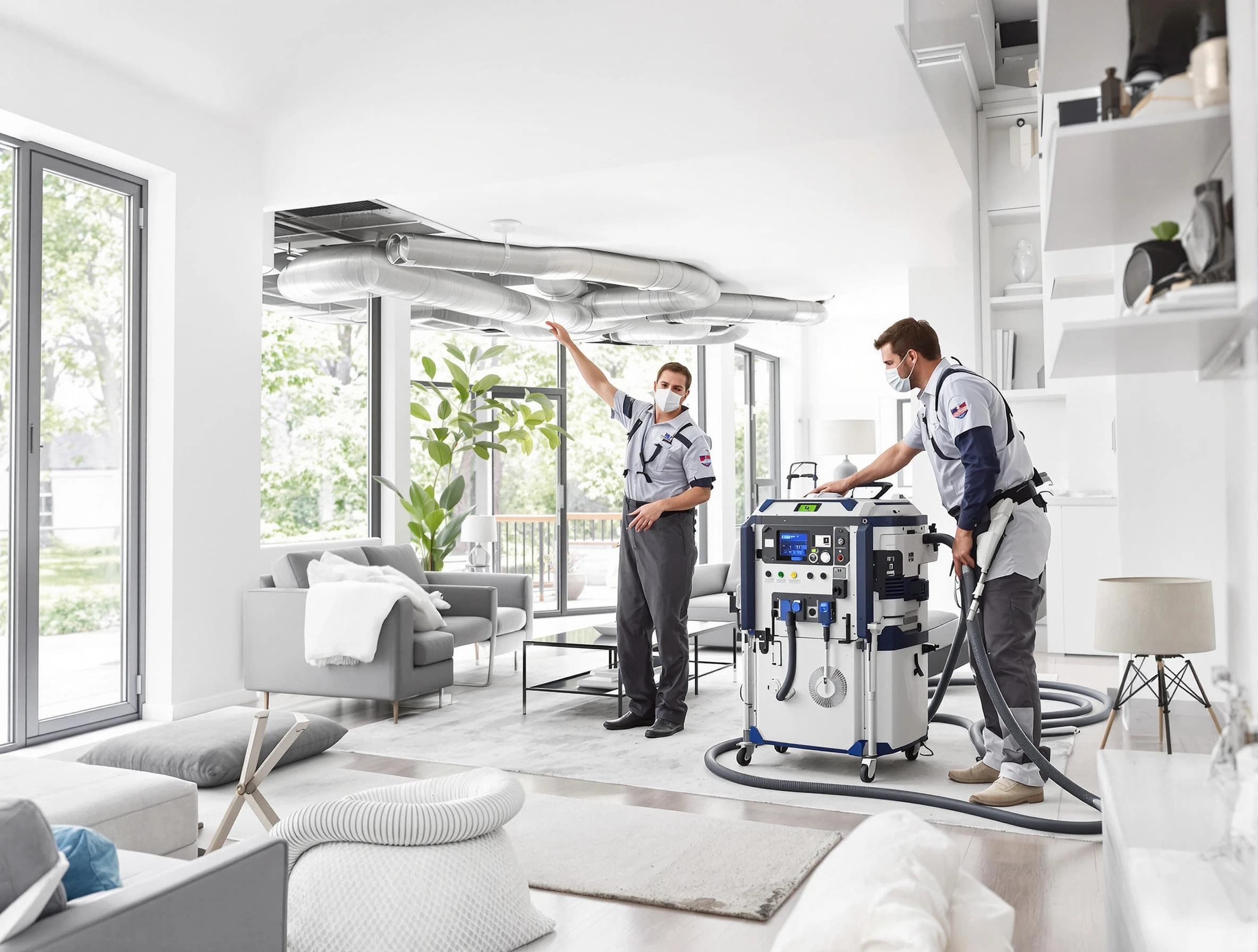 White Bluff Air Duct Cleaning professional conducting pure air duct cleaning with state-of-the-art equipment in White Bluff