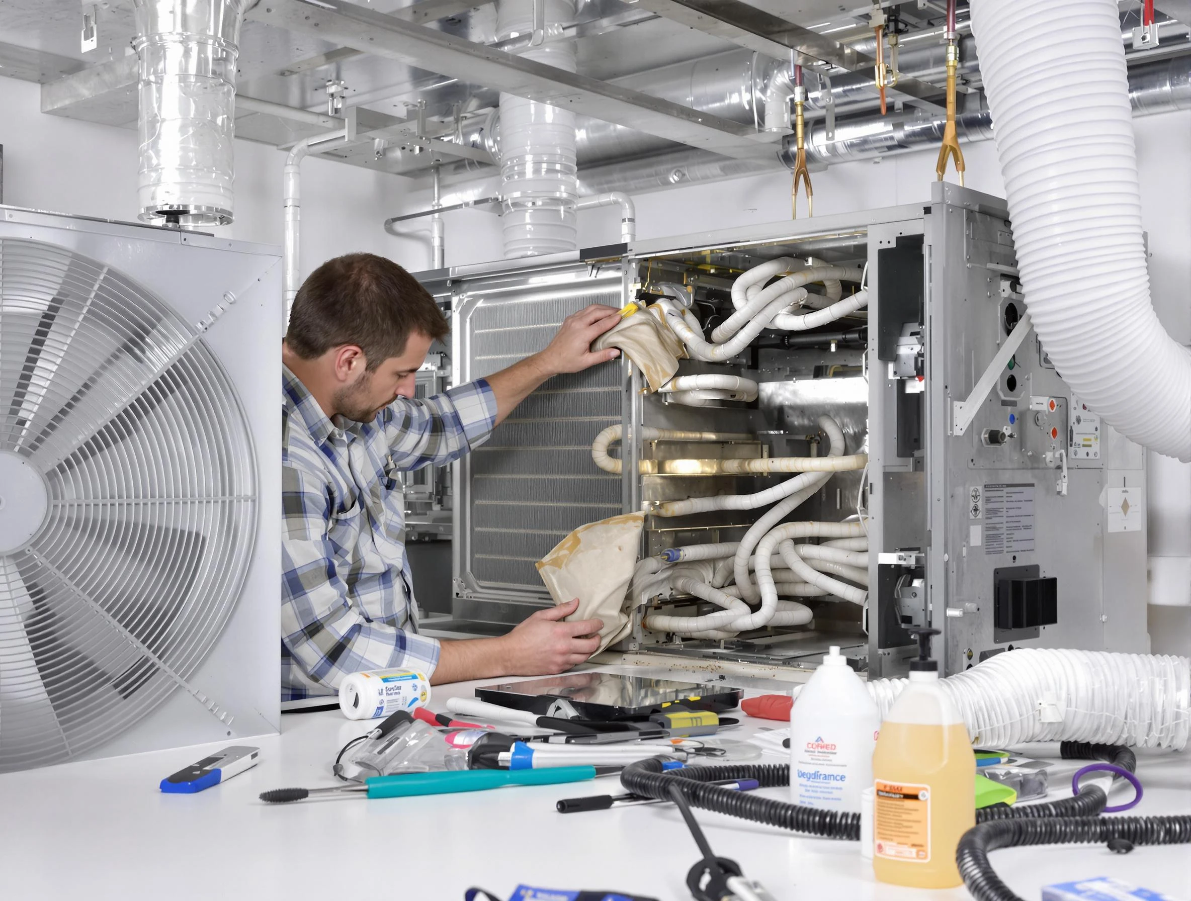 White Bluff Air Duct Cleaning specialist performing precision AC coil cleaning in White Bluff